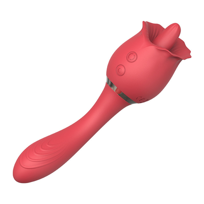 3 bij 1 van de de Vlekmassage van Rose Licking Dildo Vibrator Stimualtor G Geslacht Toy For Women