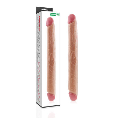 17“ Honey Sex Toys Realistic Double Gebeëindigde Massager 43cm Zachte pvc-Penis