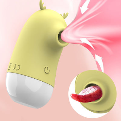 De zuigende Honey Sex Toys Licking Clitoris-Uitloper van de Uitsteekselsclit van de Vibrator Dubbele Stimulatie