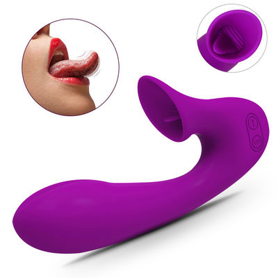 Medisch het Geslachtsvibrators van Dildo van de Siliconeipx7 G Vlek Volwassen Mondeling het Likken Stuk speelgoed