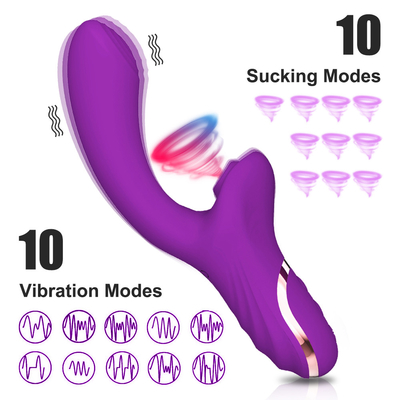 20 Zuigende de Vibrator 3D Vrouwelijke Vacuüm Dubbele Stimulator 50dB van wijzenclitoral